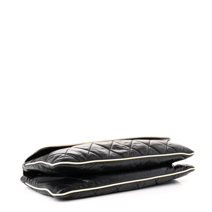 Chanel Lambskin East West Mademoiselle Flap Black 4 of 11
