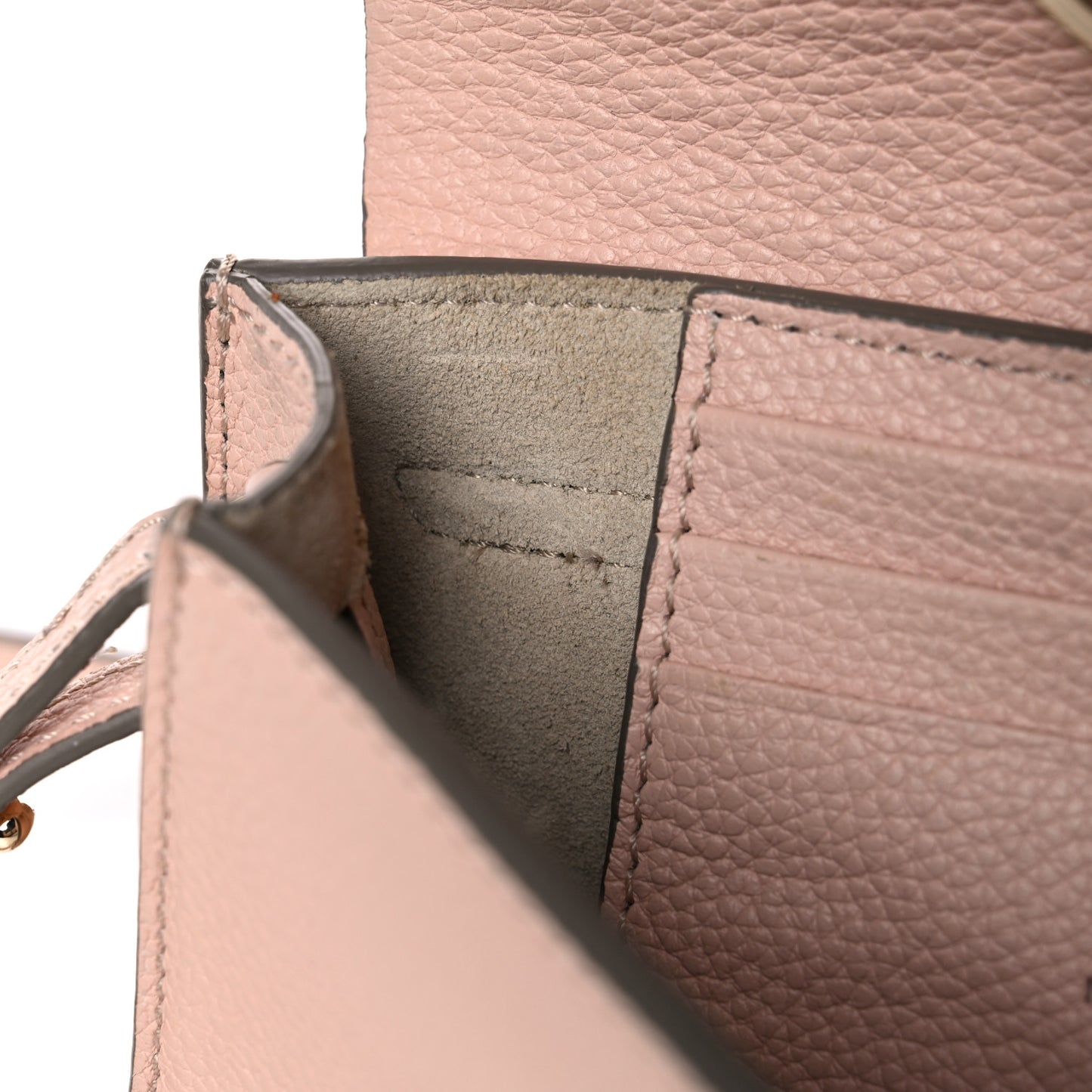 Calfskin Mini Faye Shoulder Bag Cement Pink