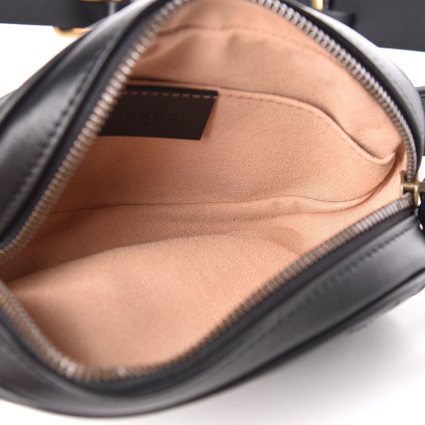 Calfskin Matelasse GG Marmont Belt Bag 85 34 Black