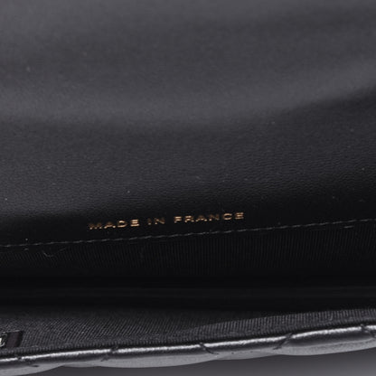 Chanel Lambskin Quilted Top Handle Flap Coin Purse With Chain Black 5 of 12