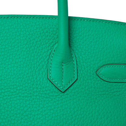 Hermes Taurillon Clemence Birkin 30 Menthe 9 of 31