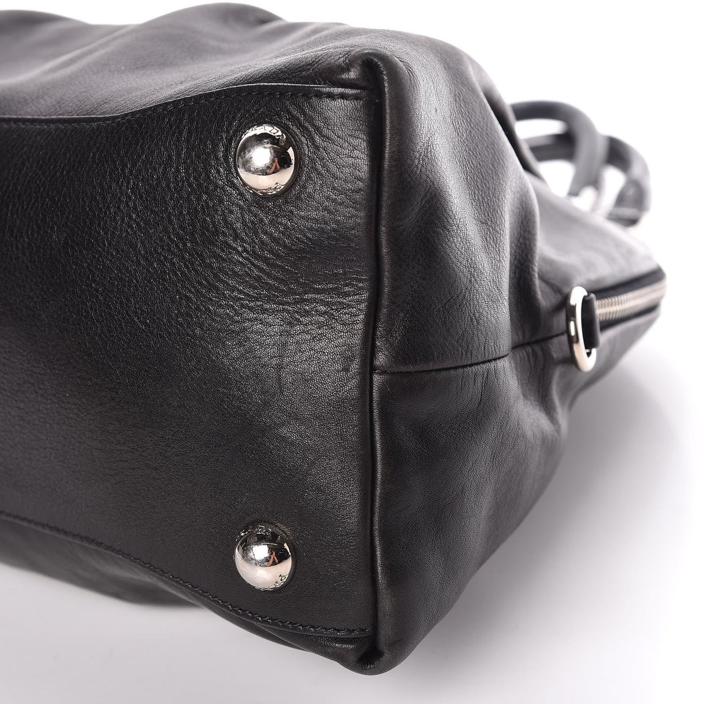 Soft Calfskin Dome Sachel Black