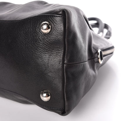 Prada Soft Calfskin Dome Sachel Black 13 of 15