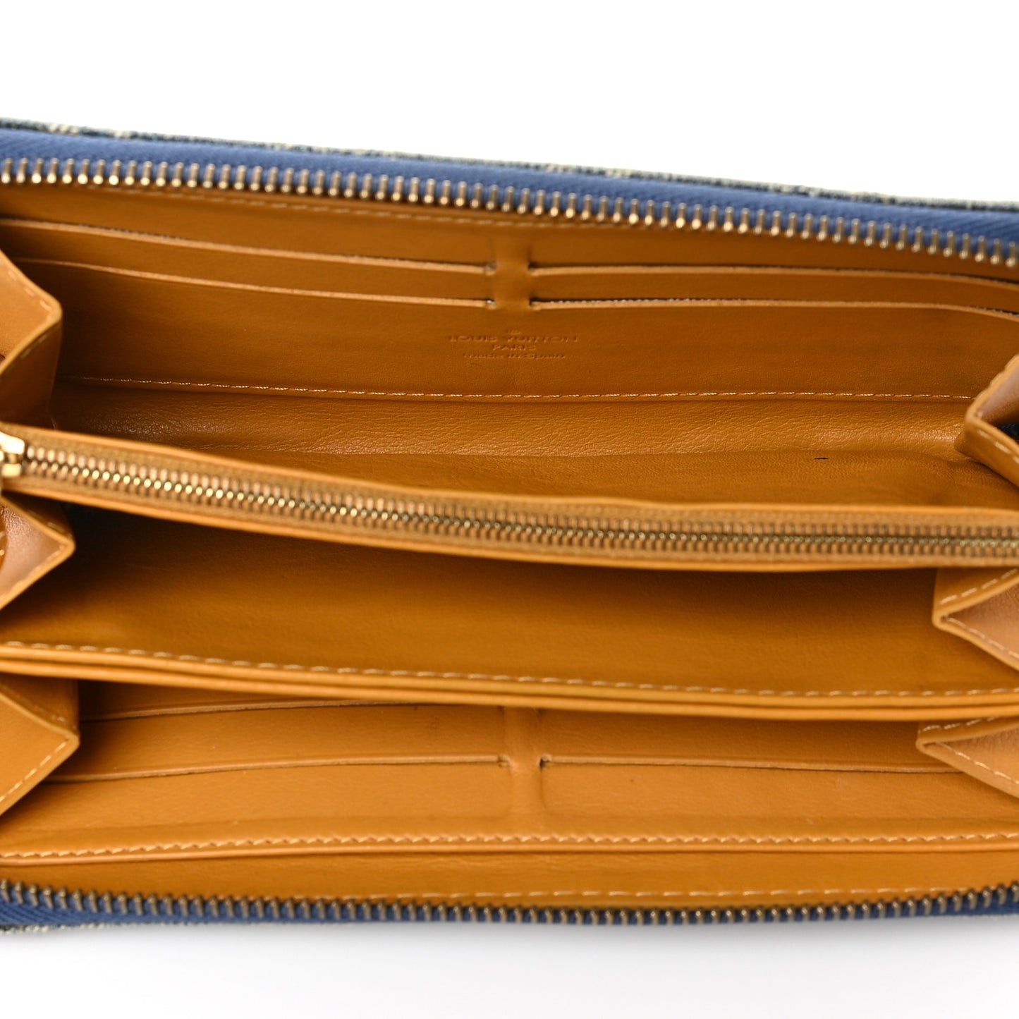 Monogram Denim Zippy Wallet Blue