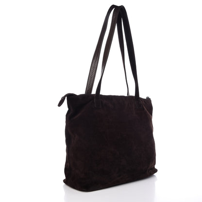 Chanel Suede CC Tassel Shoulder Bag Brown 3 of 10