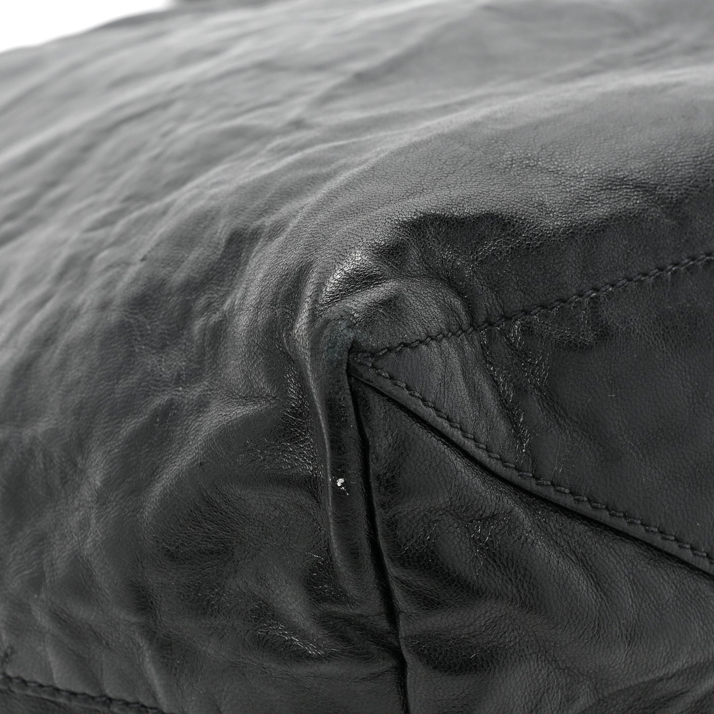 Nappa Antique Reversible Tote Black Pink