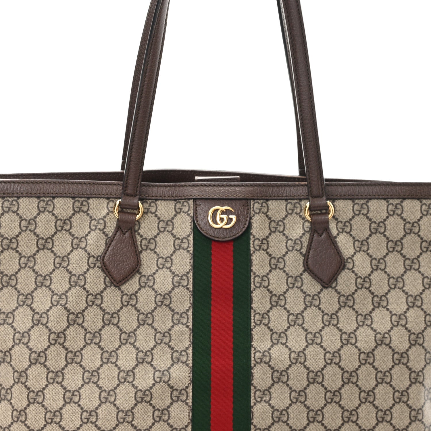 Gucci GG Supreme Monogram Medium Ophidia Shopping Tote Brown 8 of 10