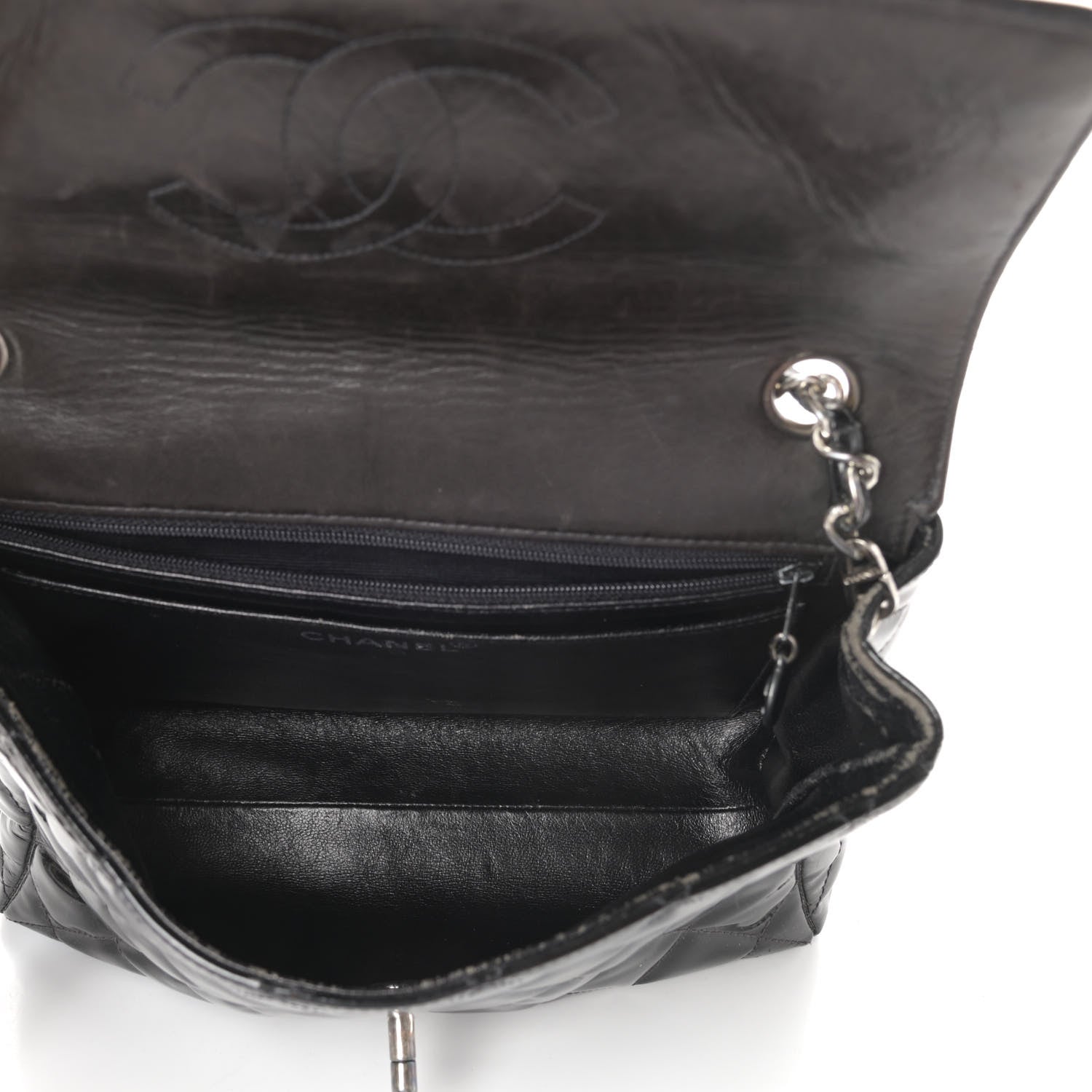 Chanel Patent Quilted Medium Single Flap Black 5 of 10