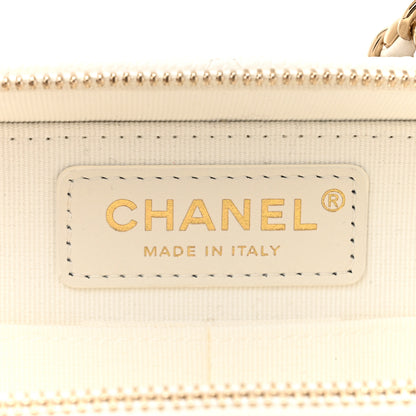 Chanel Caviar Quilted Top Handle Vanity Case White 7 of 13