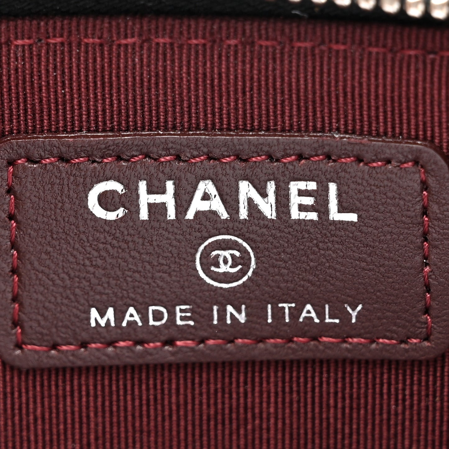 Lambskin Quilted Classic Zip Pouch Black