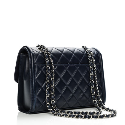 Chanel Lambskin Quilted Small Geometric Flap Navy 3 of 7