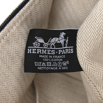 Hermes Canvas Large Bride-A-Brac Pouch Marine 6 of 10