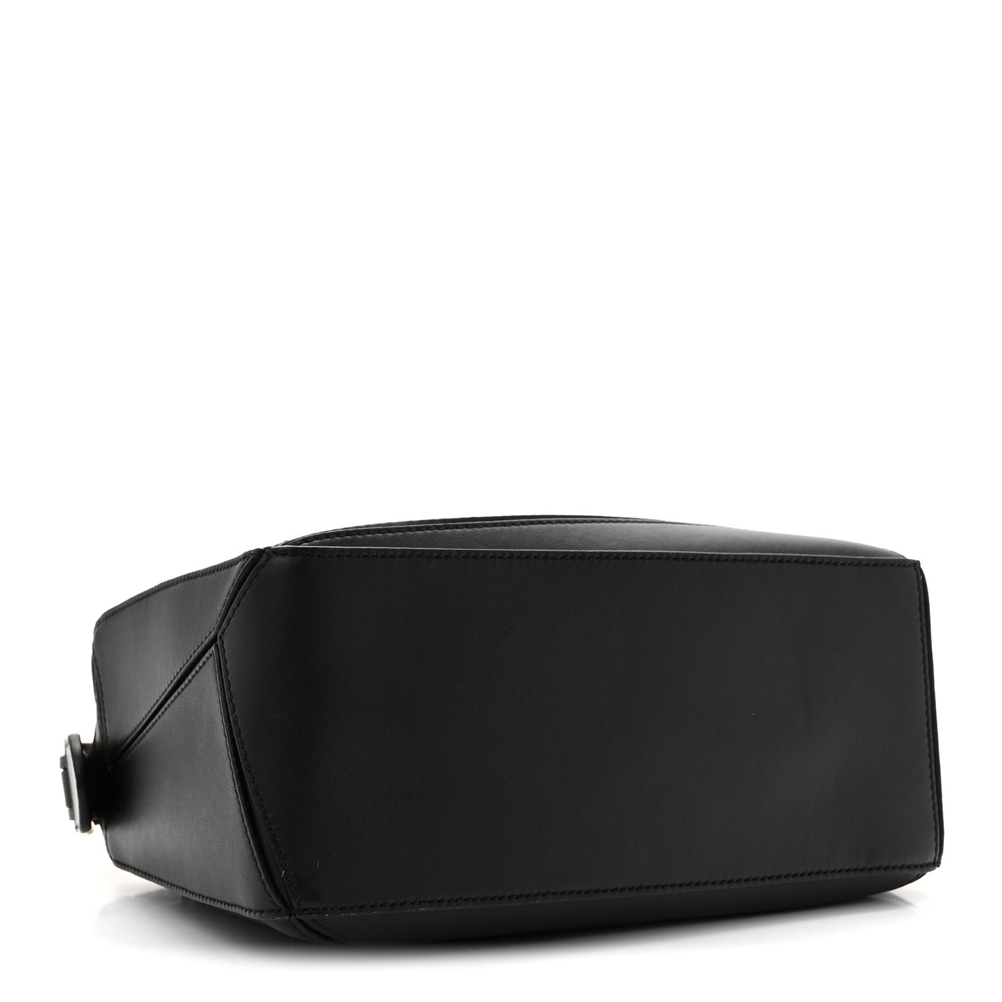 Calfskin Small Woven Puzzle Bag Black