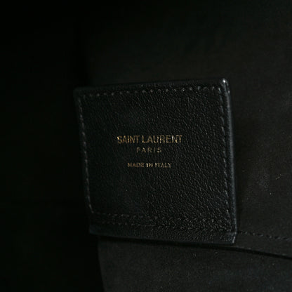 Saint Laurent Calfskin North-South Shopping Tote Black 7 of 10