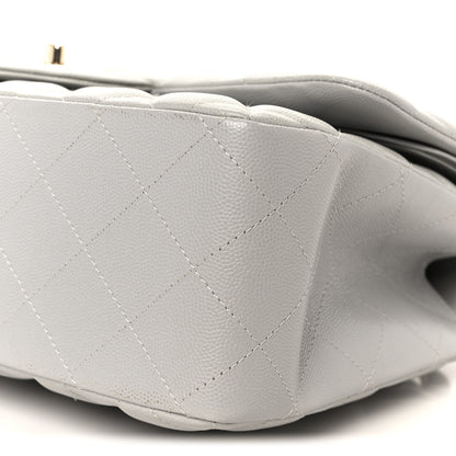 Chanel Caviar Quilted Jumbo Double Flap Grey Grey 11 of 11