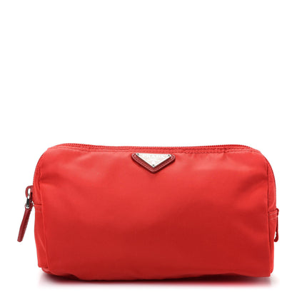 Prada Tessuto Nylon Vela Cosmetic Pouch Rosso 1 of 8