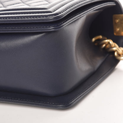 Chanel Lambskin Quilted Medium Boy Flap Navy 9 of 12