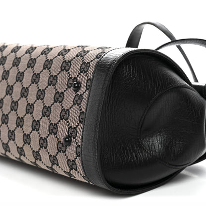 Gucci Monogram Bamboo Bullet Handbag Black 10 of 14