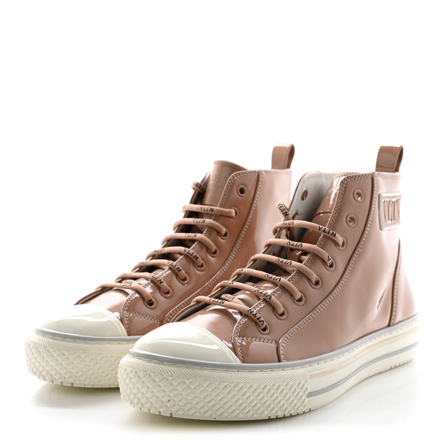 Patent Calfskin Womens Giggies High Top Sneakers 40 Rose Cannelle