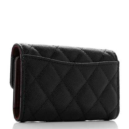 Chanel Caviar Quilted Classic 4 Key Holder Wallet Black 3 of 9