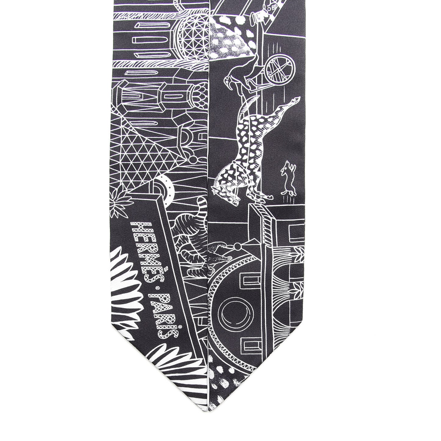 Silk Animapolis Twilly Black White