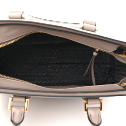 Prada Saffiano Soft Calfskin Small Zippered Tote Argilla 5 of 11
