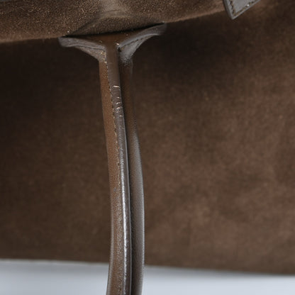 Saint Laurent Suede Large Sac De Jour Carryall Military Brown 17 of 18