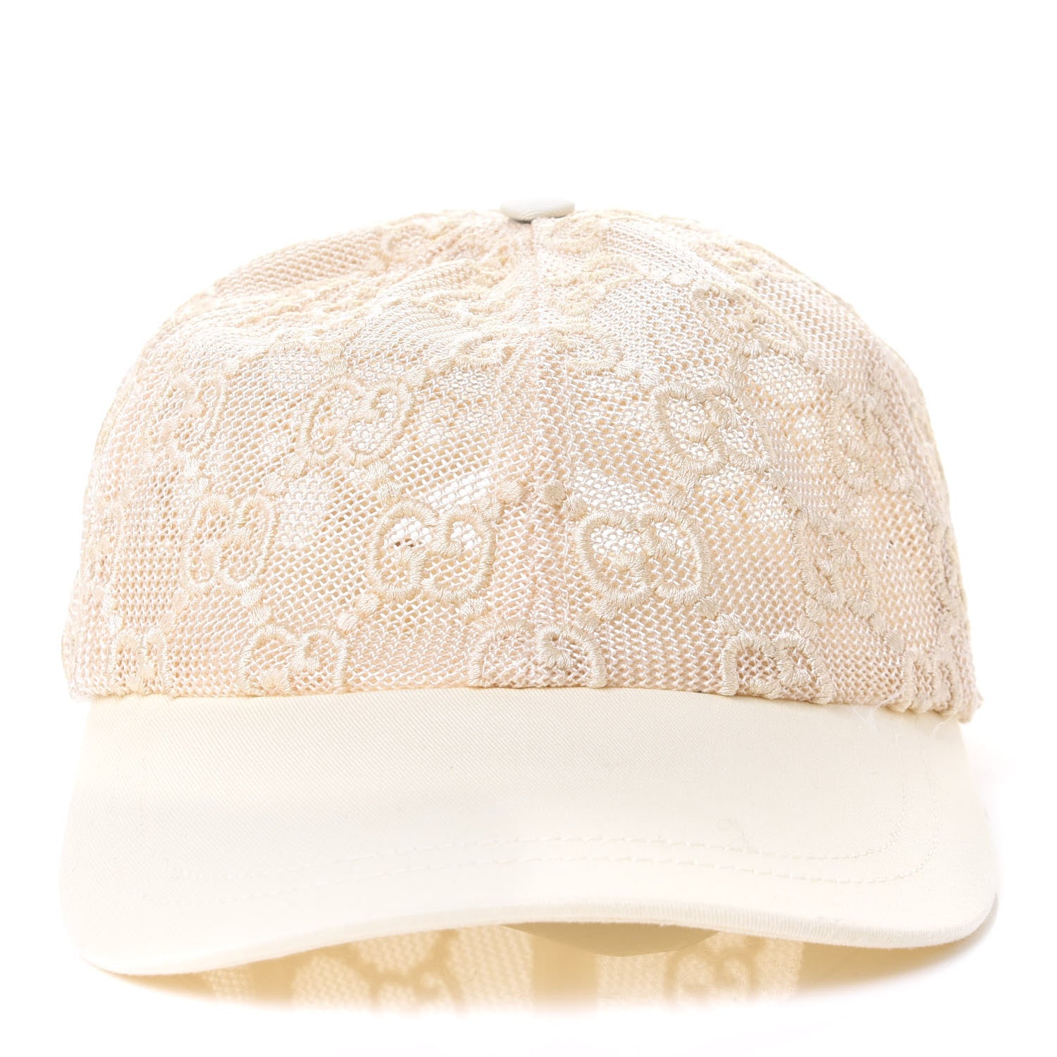 Gucci Mesh GG Monogram Shivali Baseball Hat M Cream Ivory 2 of 4
