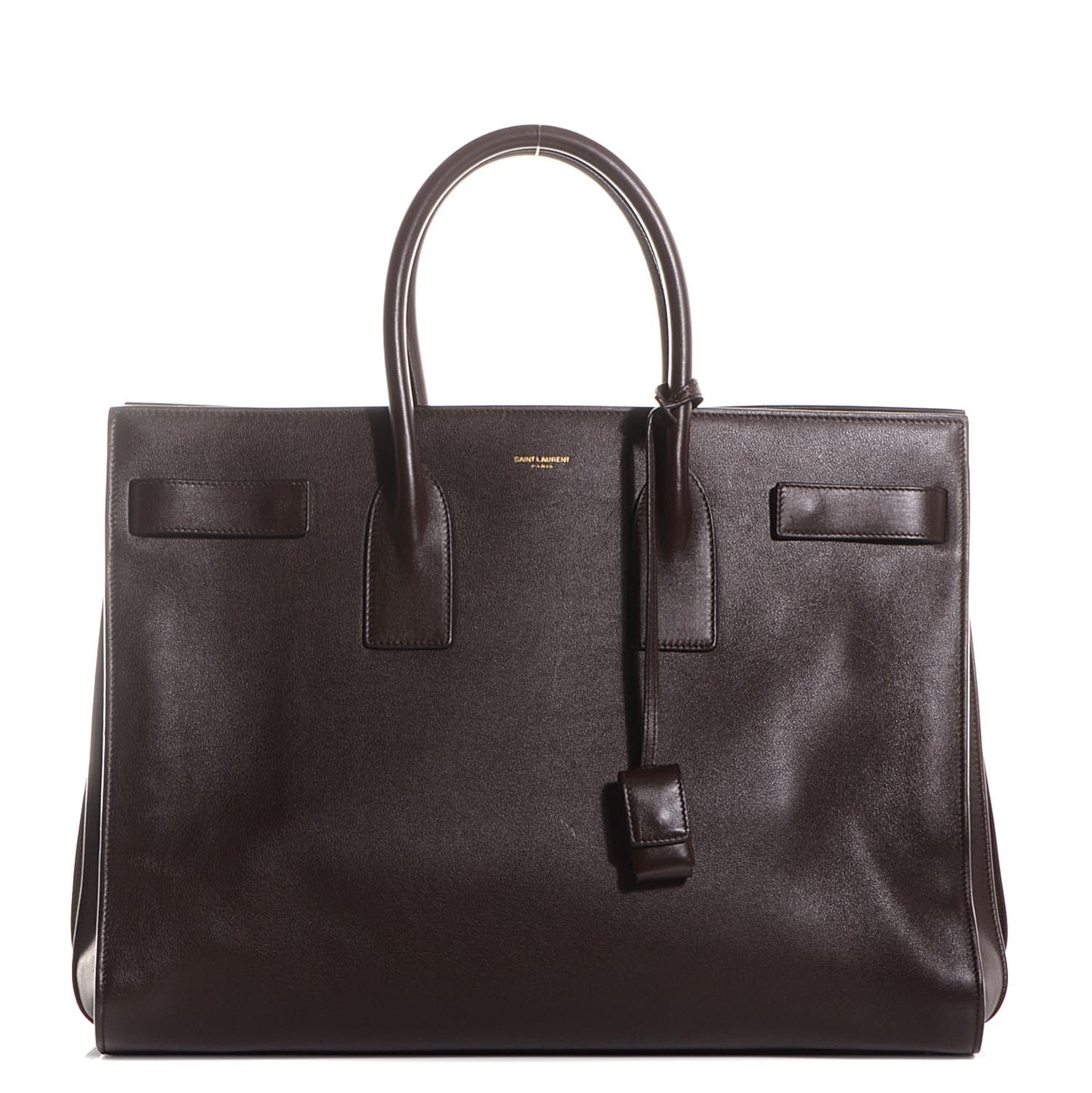 Calfskin Large Sac de Jour Carryall Dark Brown
