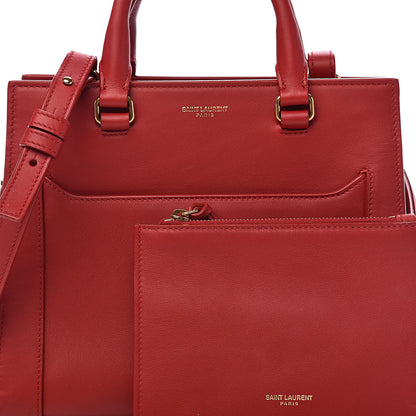 Saint Laurent Smooth Calfskin Small East Side Tote Rouge Eros 9 of 9