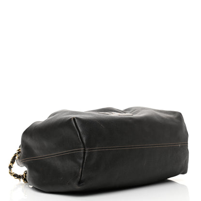 Chanel Grained Calfskin CC Drawstring Bucket Bag Black 3 of 16