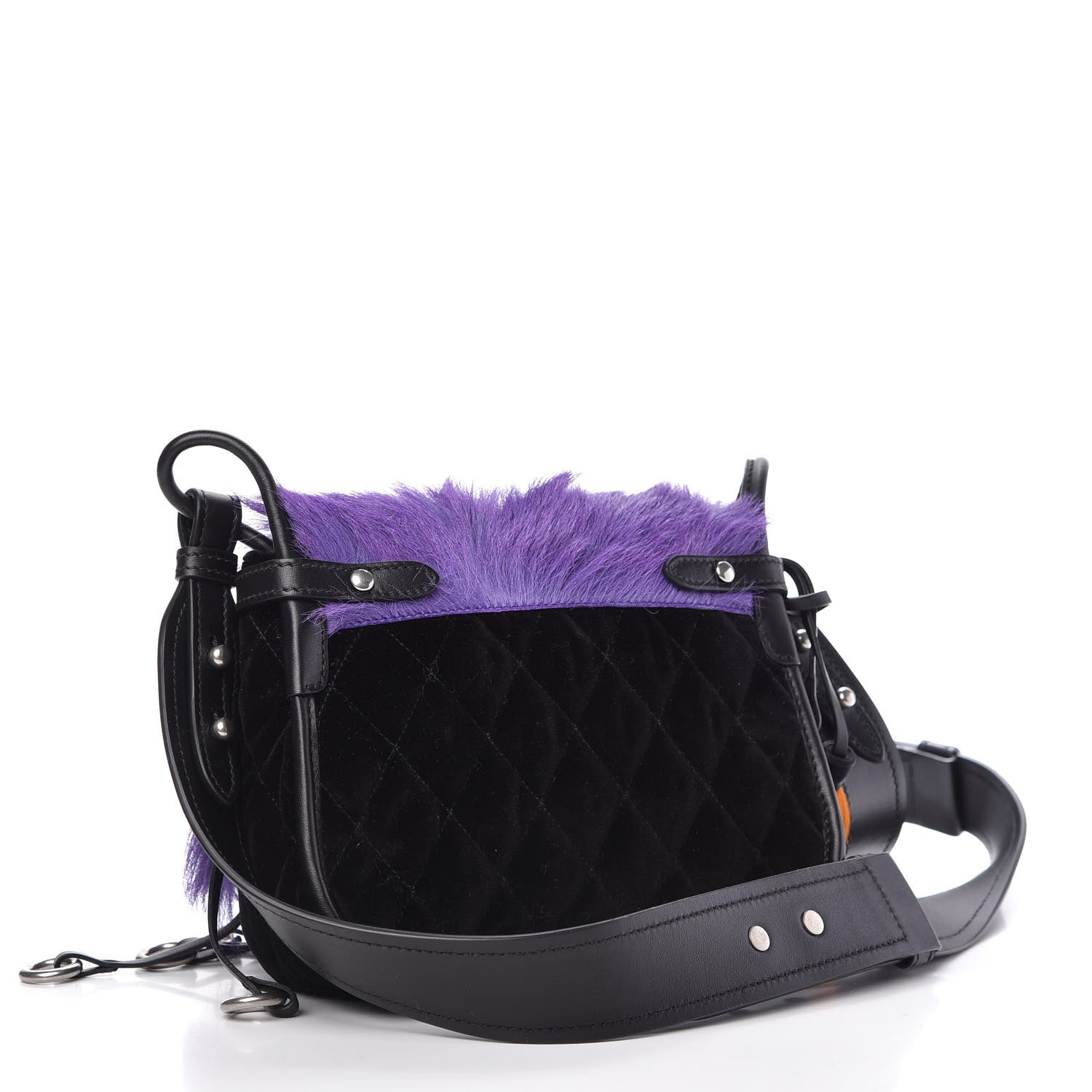 Prada Calf Hair Velluto Corsaire Antic Crossbody Bag Giacinto Black 3 of 10