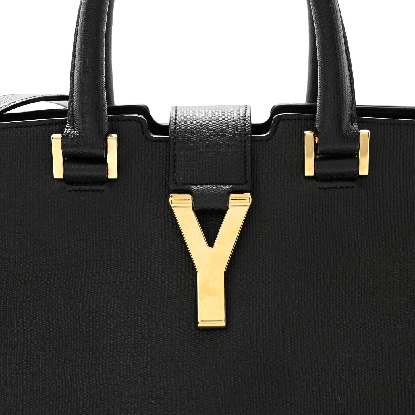 Textured Calfskin Small Classic Y Cabas Black