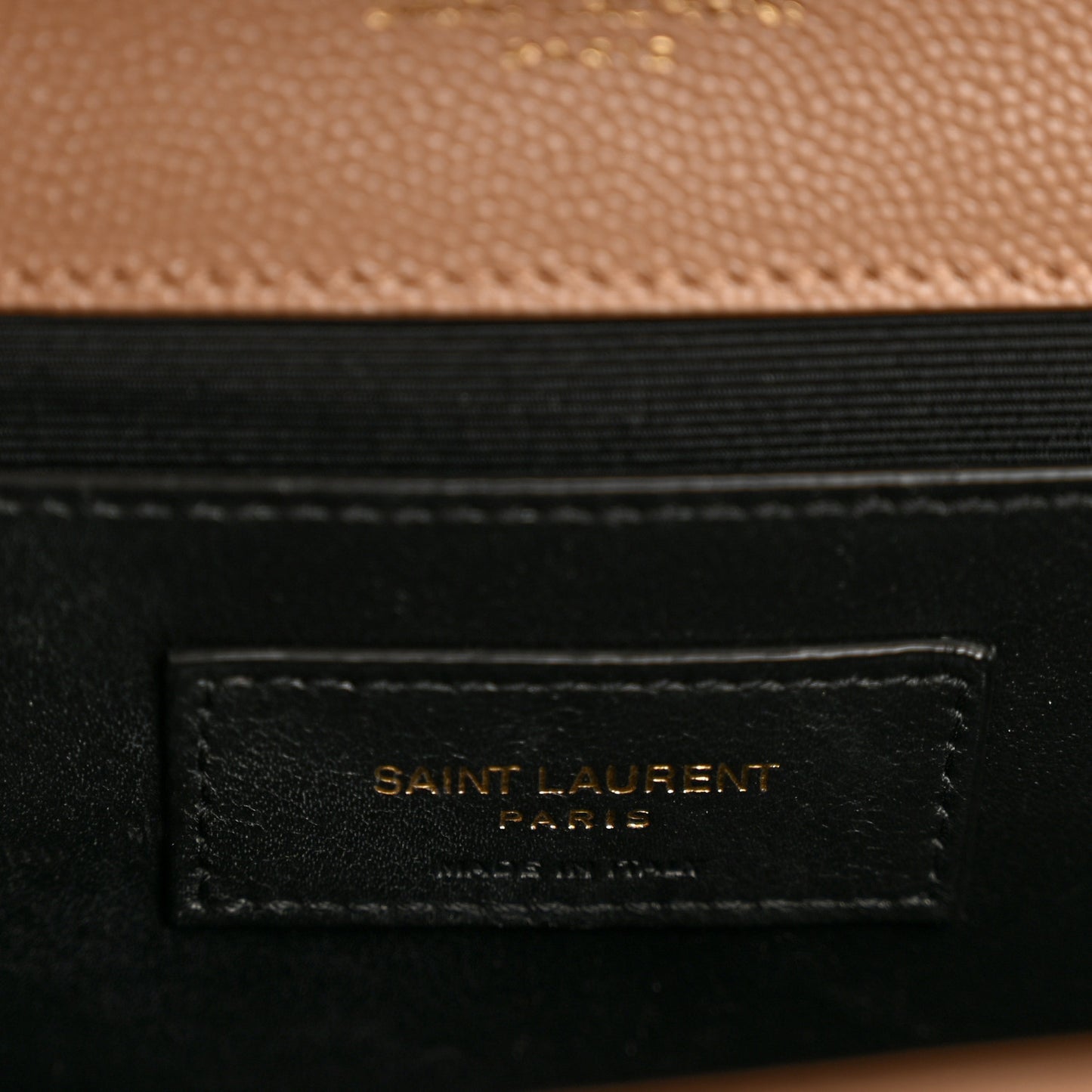 Grain De Poudre Textured Mixed Matelasse Medium Triquilt Monogram Satchel Dark Beige