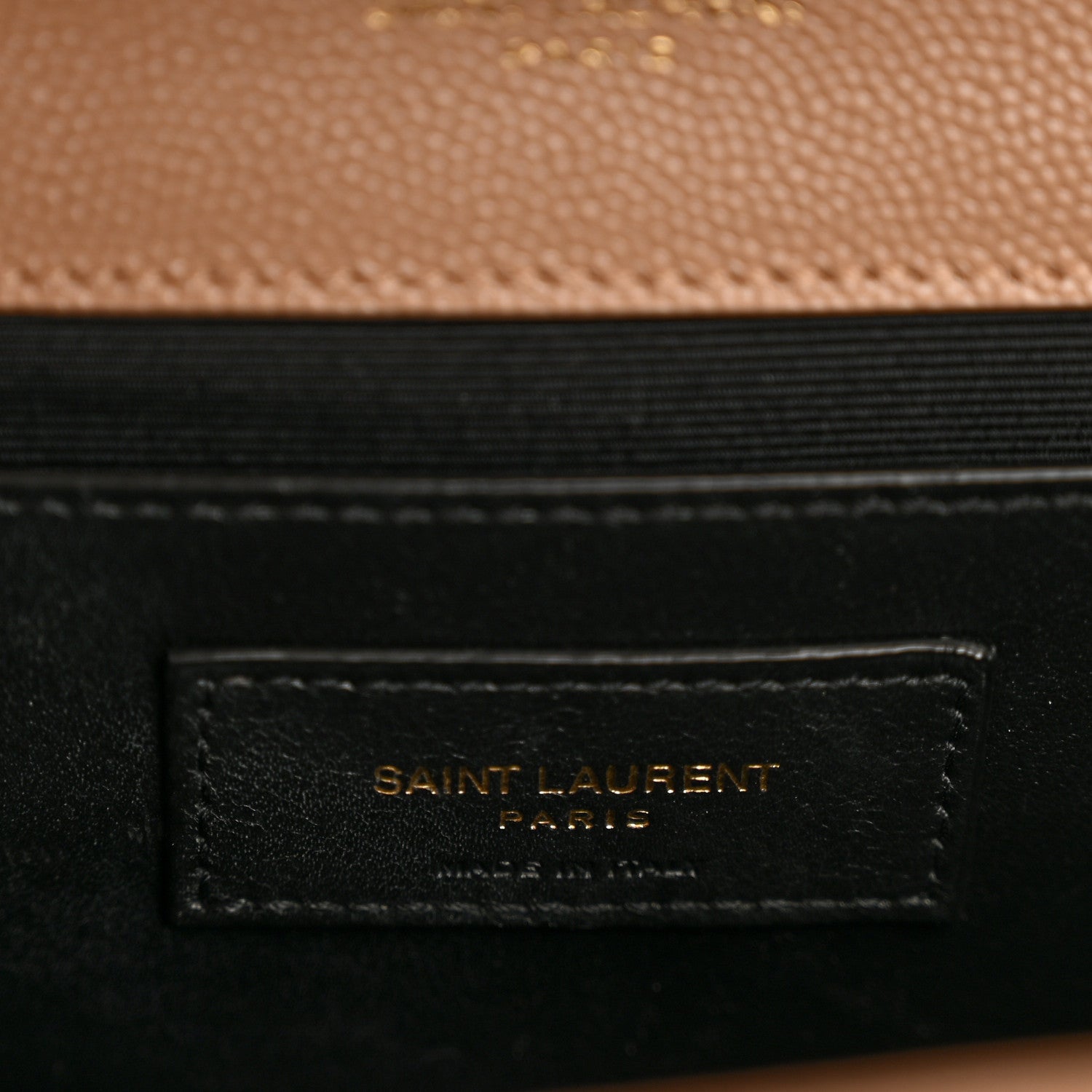 Saint Laurent Grain De Poudre Textured Mixed Matelasse Medium Triquilt Monogram Satchel Dark Beige 6 of 12