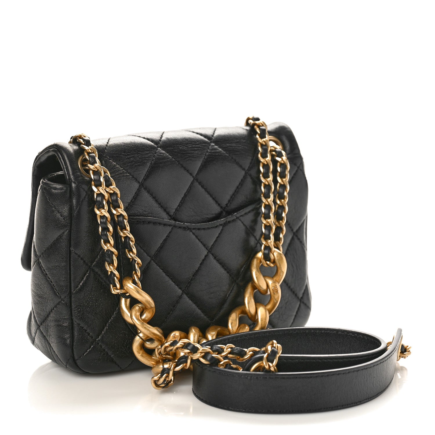Chanel Lambskin Quilted Mini CC Chain Flap Black 2 of 9