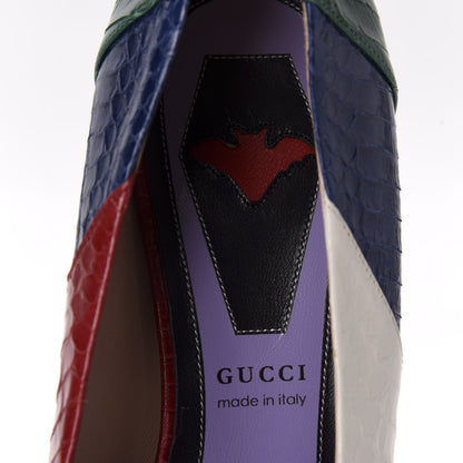Gucci Snakeskin Crystal Double G Pumps 39 Multicolor 7 of 10