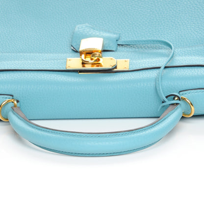 Hermes Taurillon Clemence Kelly Retourne 28 Bleu Saint Cyr 25 of 30