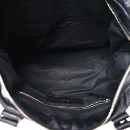 Balenciaga Agneau Classic Silver Hardware Weekender Black 5 of 12