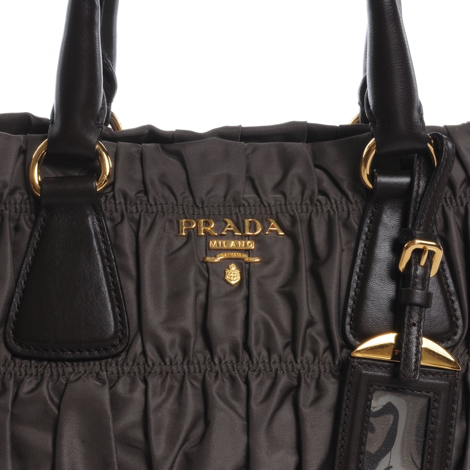 Prada Tessuto Nylon Gaufre Tote Fumo 3 of 8