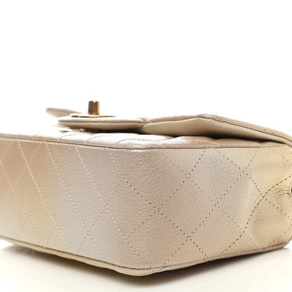 Chanel Metallic Goatskin Quilted Mini Rectangular Flap Gold 6 of 9
