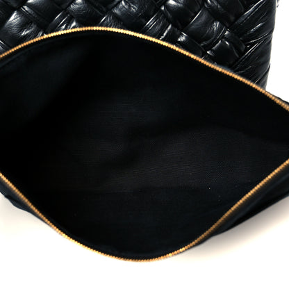 Bottega Veneta Calfskin Intreccio Rumple Desiree Shoulder Bag Black 7 of 12