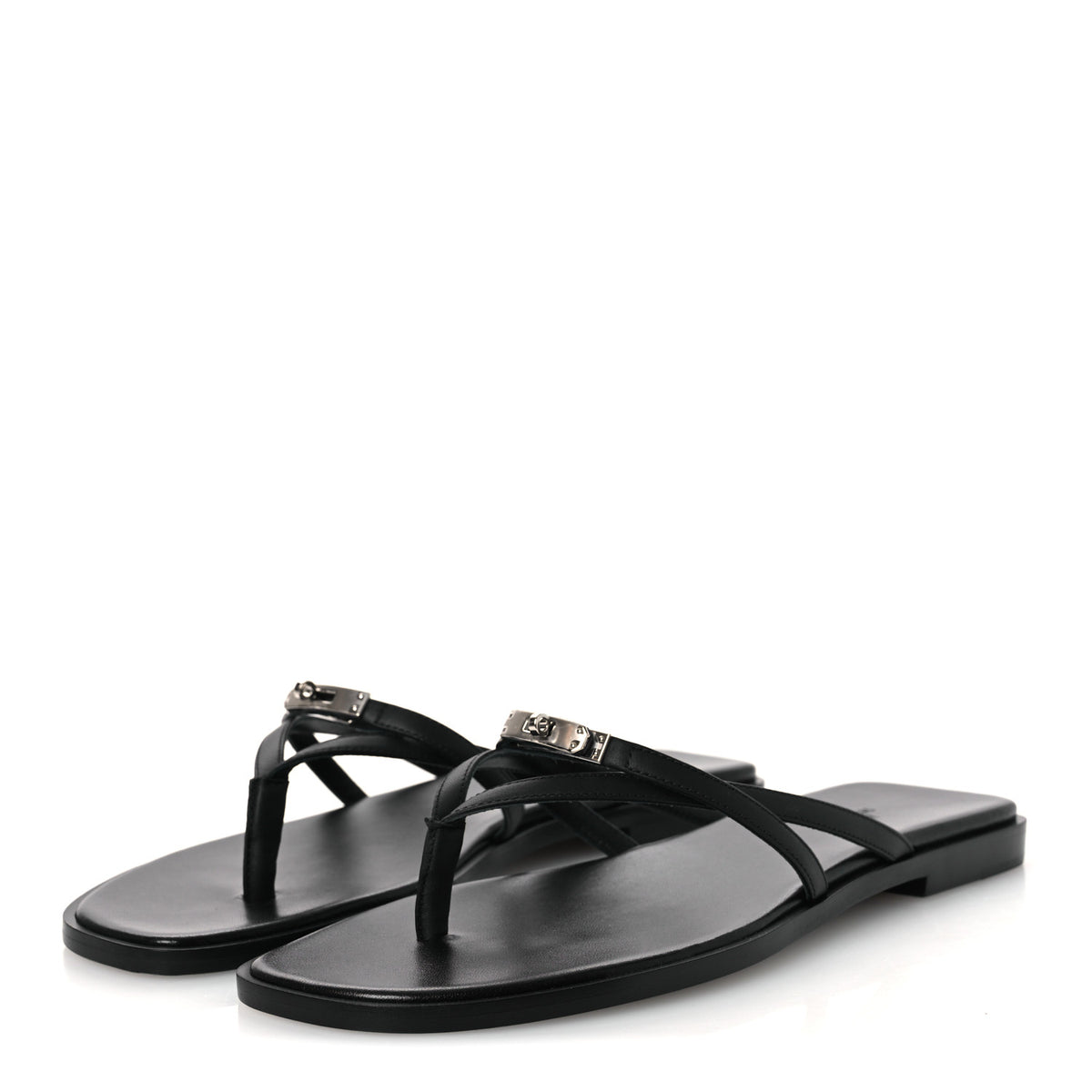Calfskin Miss Sandals 39 Black