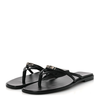 Hermes Calfskin Miss Sandals 39 Black 4 of 11