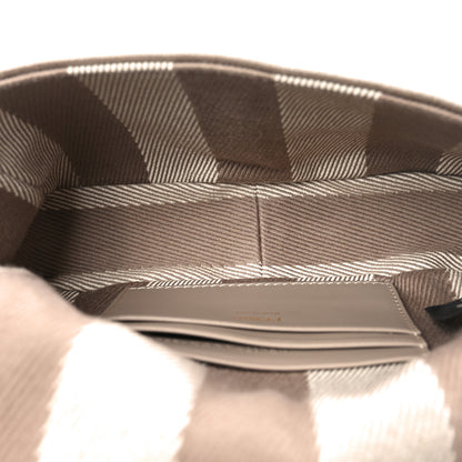 Fendi Denim Jacquard FF Effect Vitello Grace Mini Baguette Dove White Dove 5 of 11