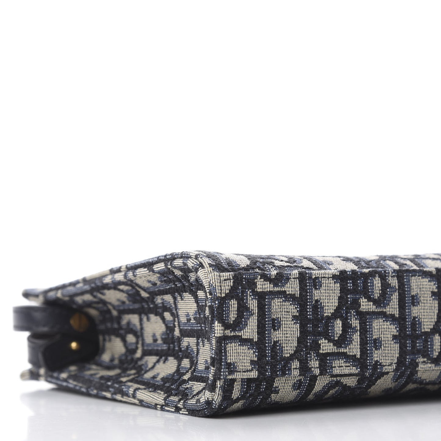 Oblique Zipped Pouch Clutch Blue