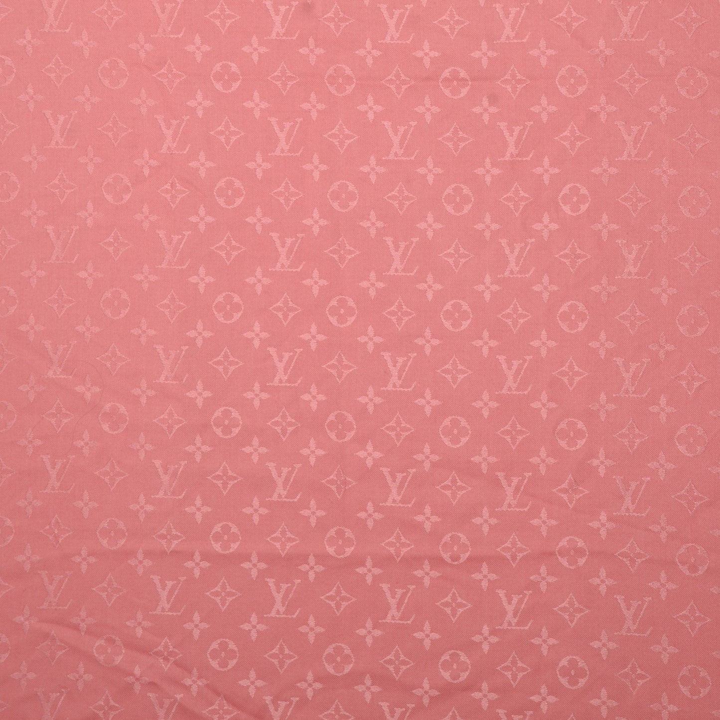 Silk Wool Monogram Shawl Corail