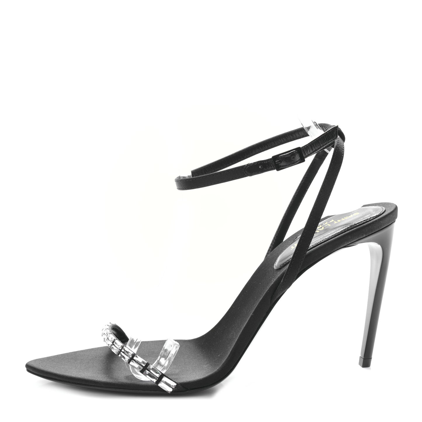 Silk Embellished Sandals 36.5 Black