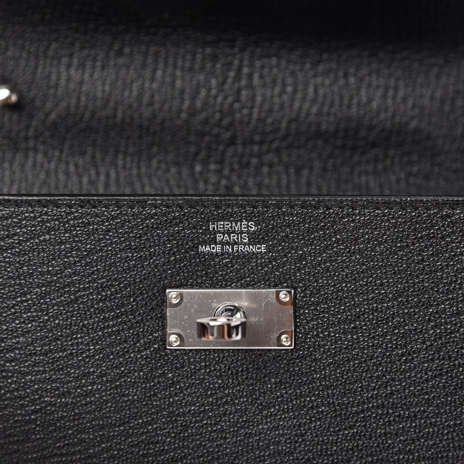 Hermes Chevre Mysore Kelly Wallet To Go Black 8 of 10