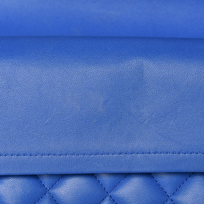 Chanel Lambskin Quilted Medium Double Flap Blue 11 of 18